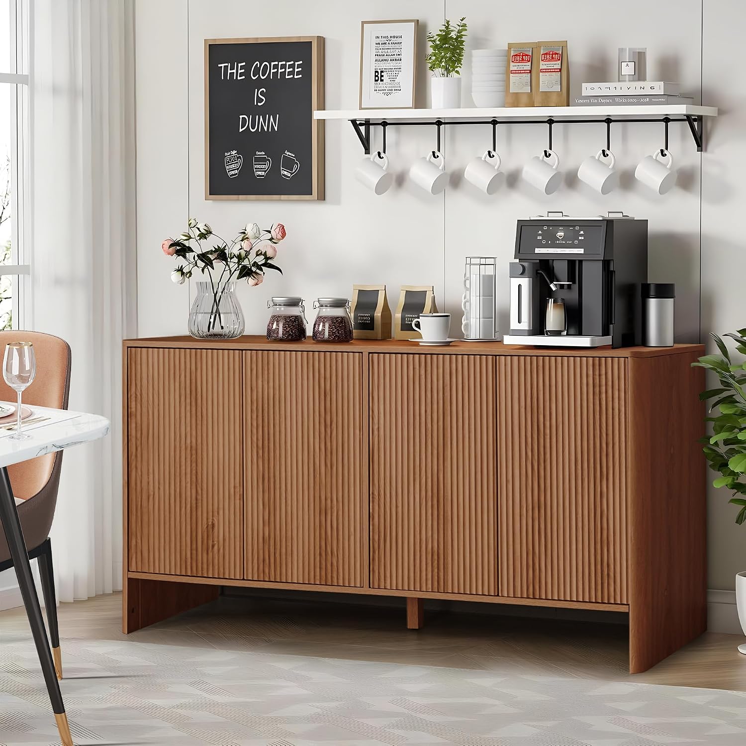 Credenza Office Storage - Ceviz Ağacından Üretilmiş Büfe Dolabı, Orta