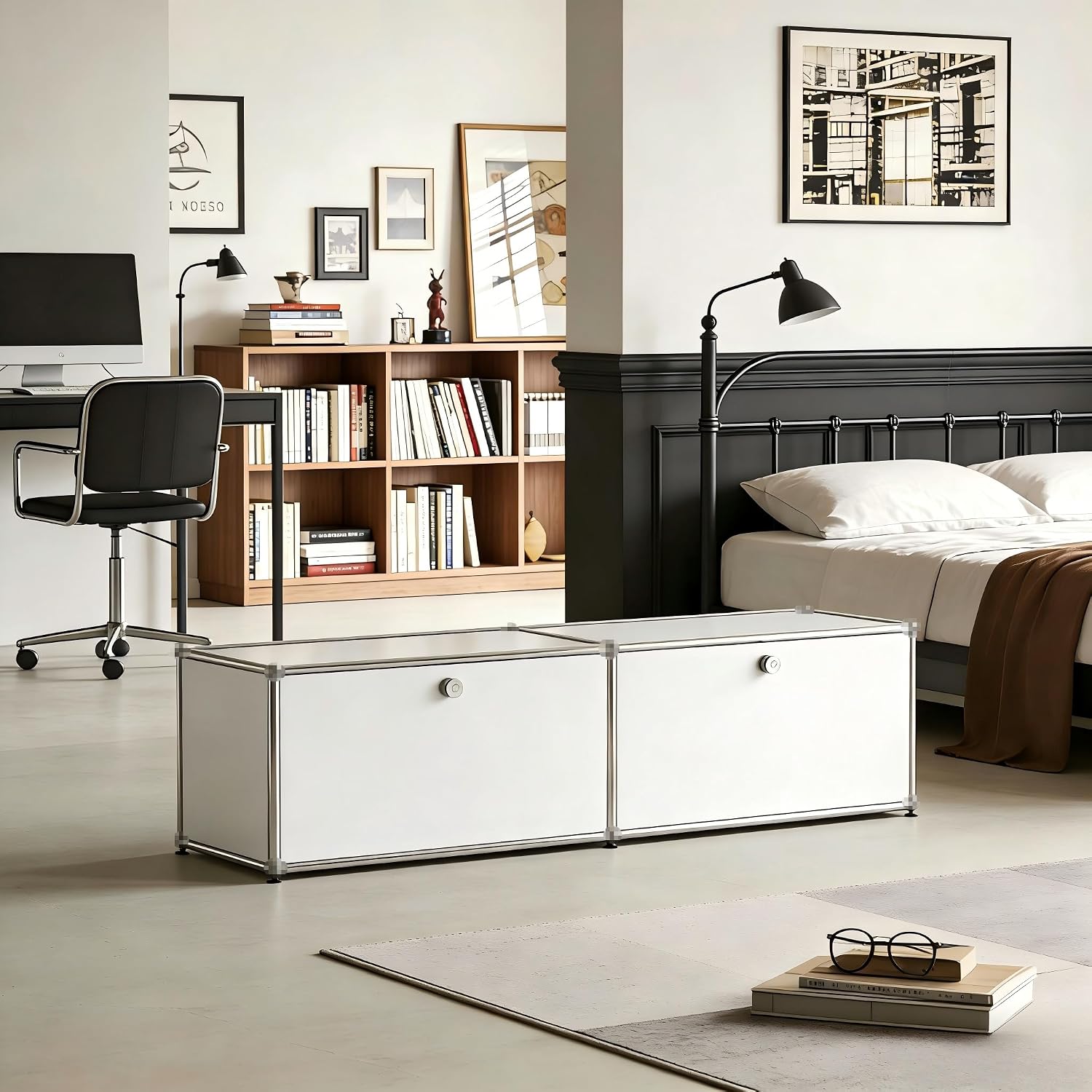 Credenza Office Storage - Modern Depolama Dolabı, Metal Büfe, Çelik
