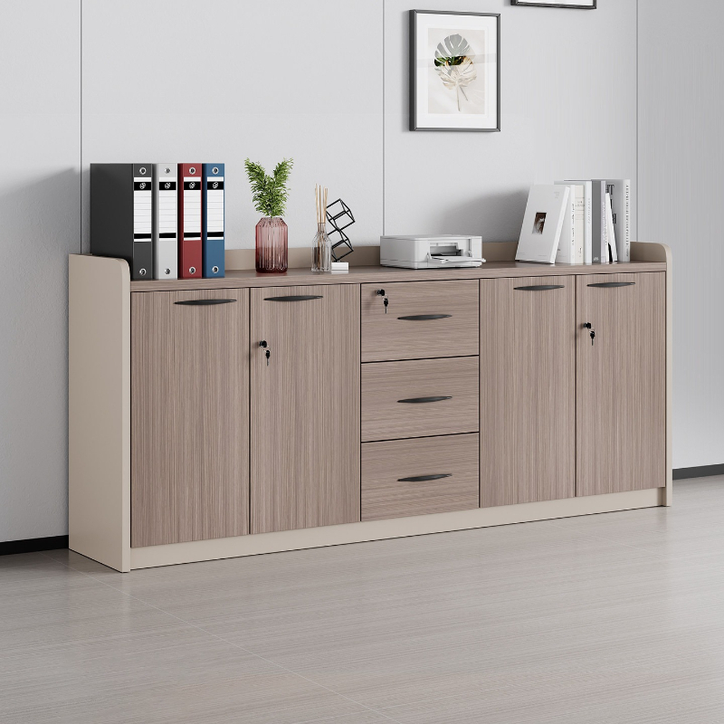 Credenza Office Storage - F*-Modern Ahşap Alçak Ofis Depolama Dolabı,