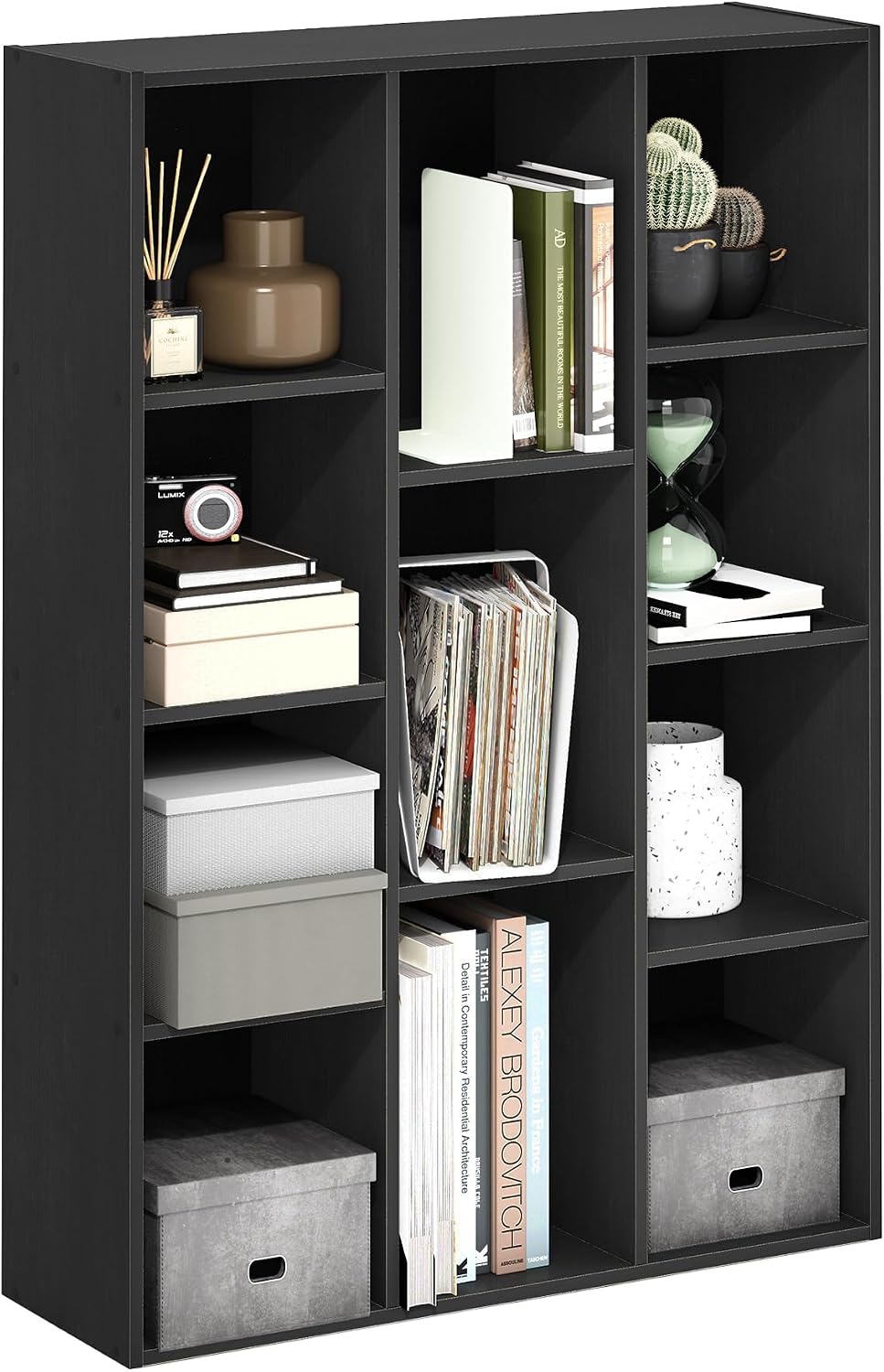 Office X Furniture - Kitaplık, 11 Küplü Kitaplık, Çift Taraflı