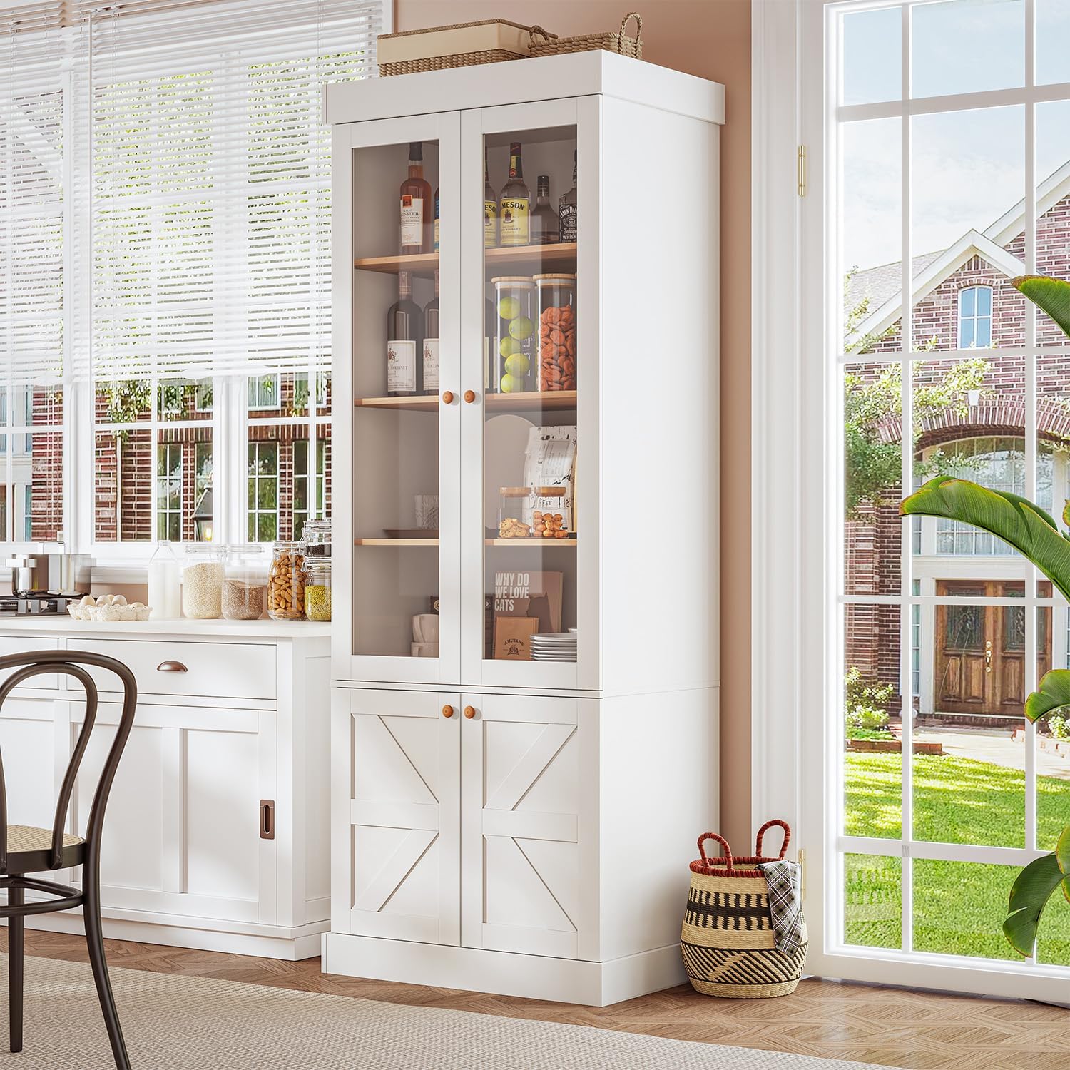Credenza Office Storage - Uzun Çiftlik Evi Tarzı Kitaplık, Modüler
