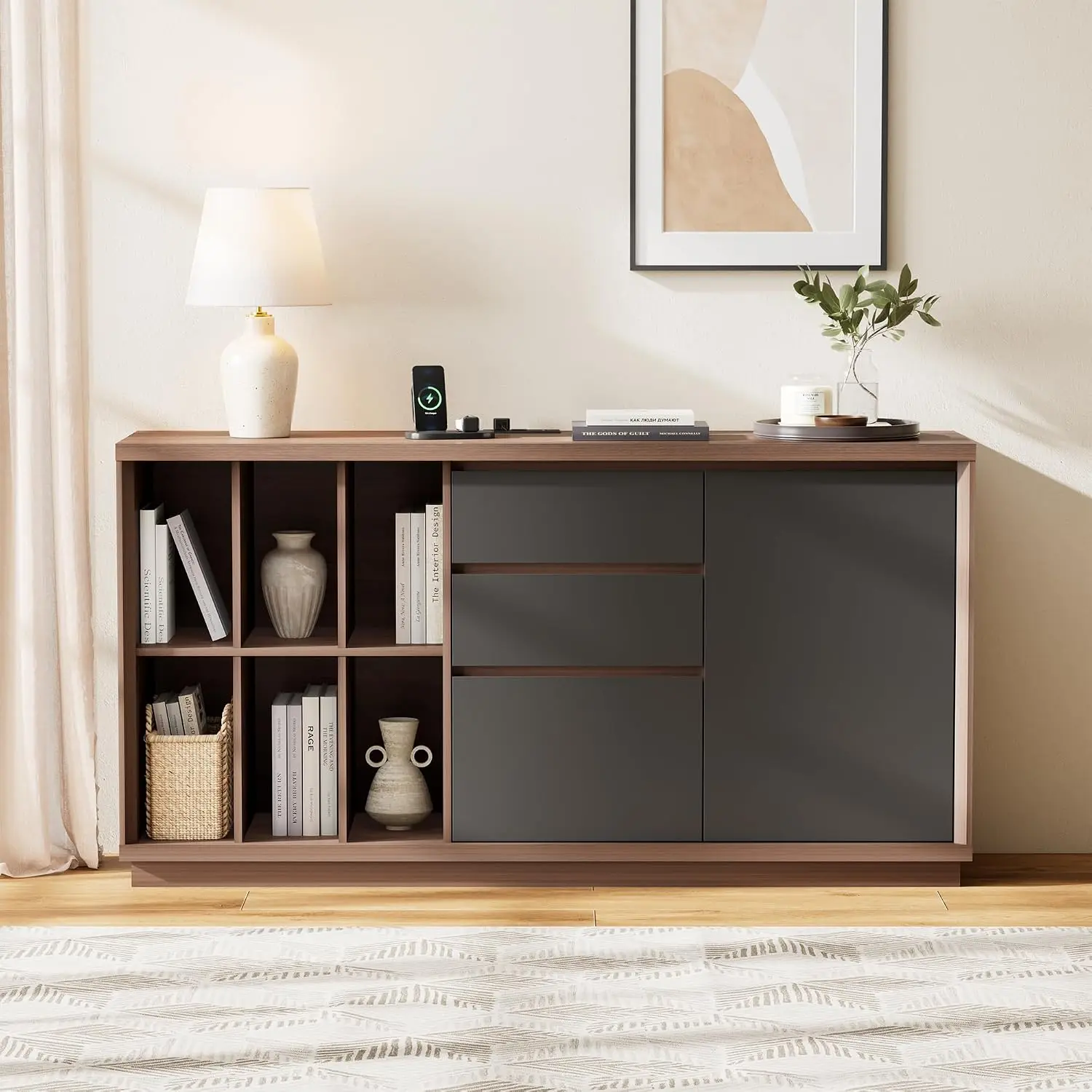 60 inç Çekmeceli ve Kapılı Dos - Credenza Office Storage incelemesi ve fiyatı