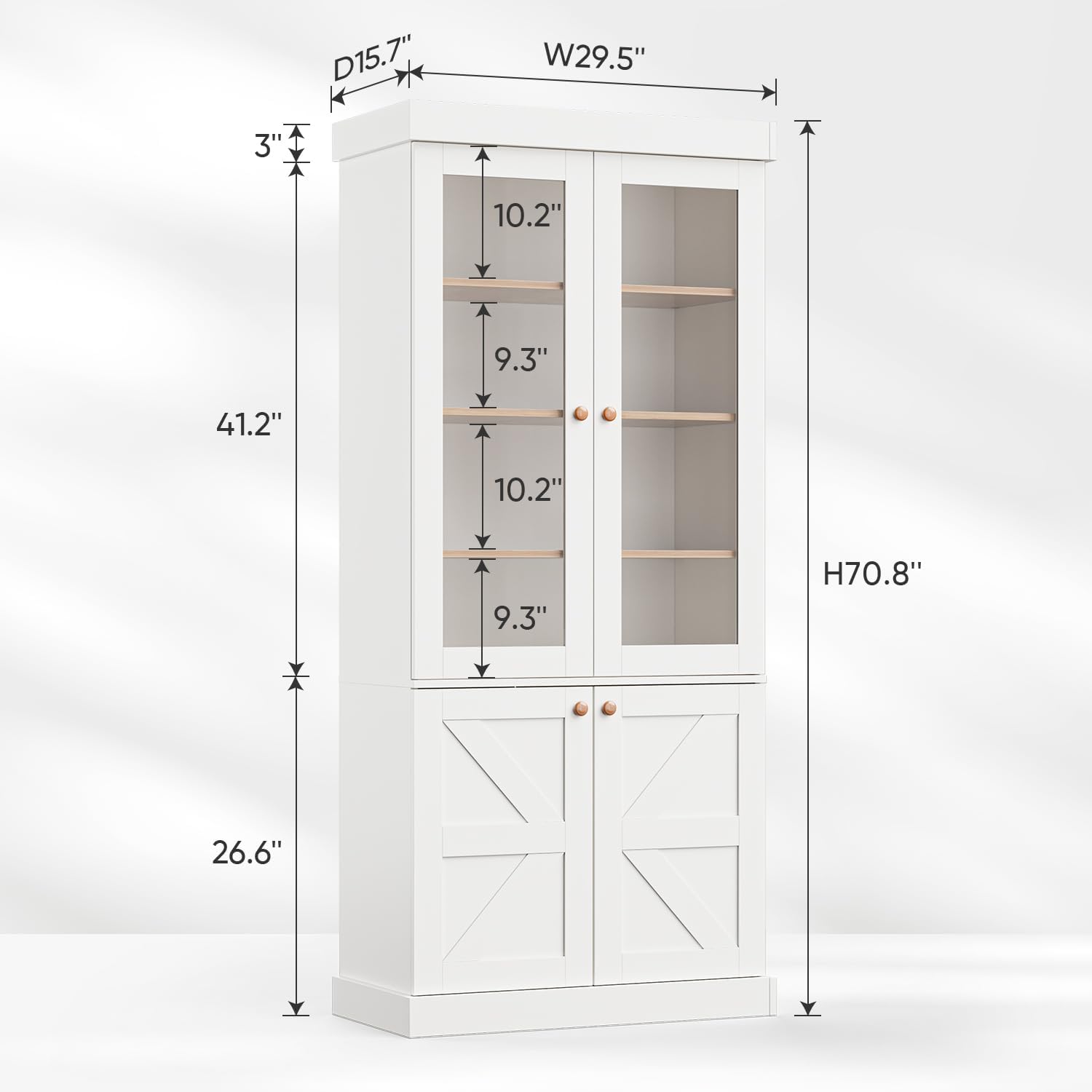 Uzun Çiftlik Evi Tarzı Kitaplı - Credenza Office Storage incelemesi ve fiyatı